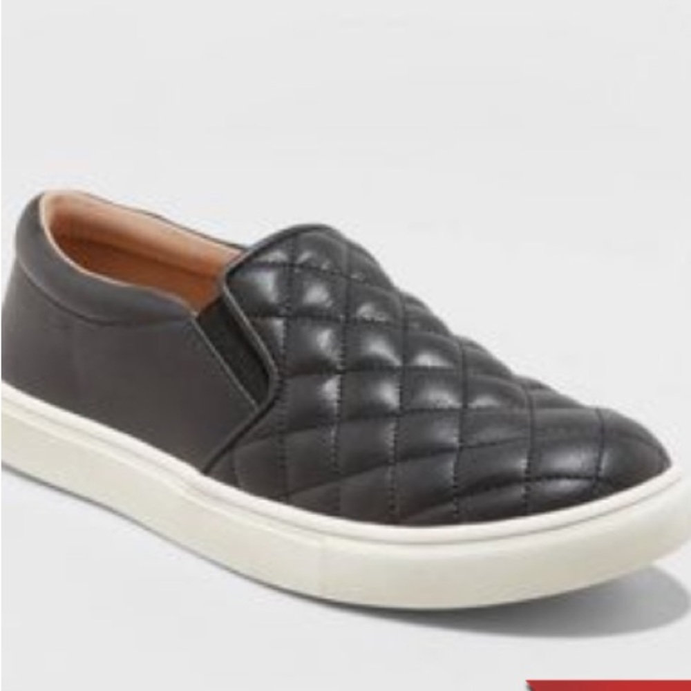 - A New Day black quilted slip in shoes size 10